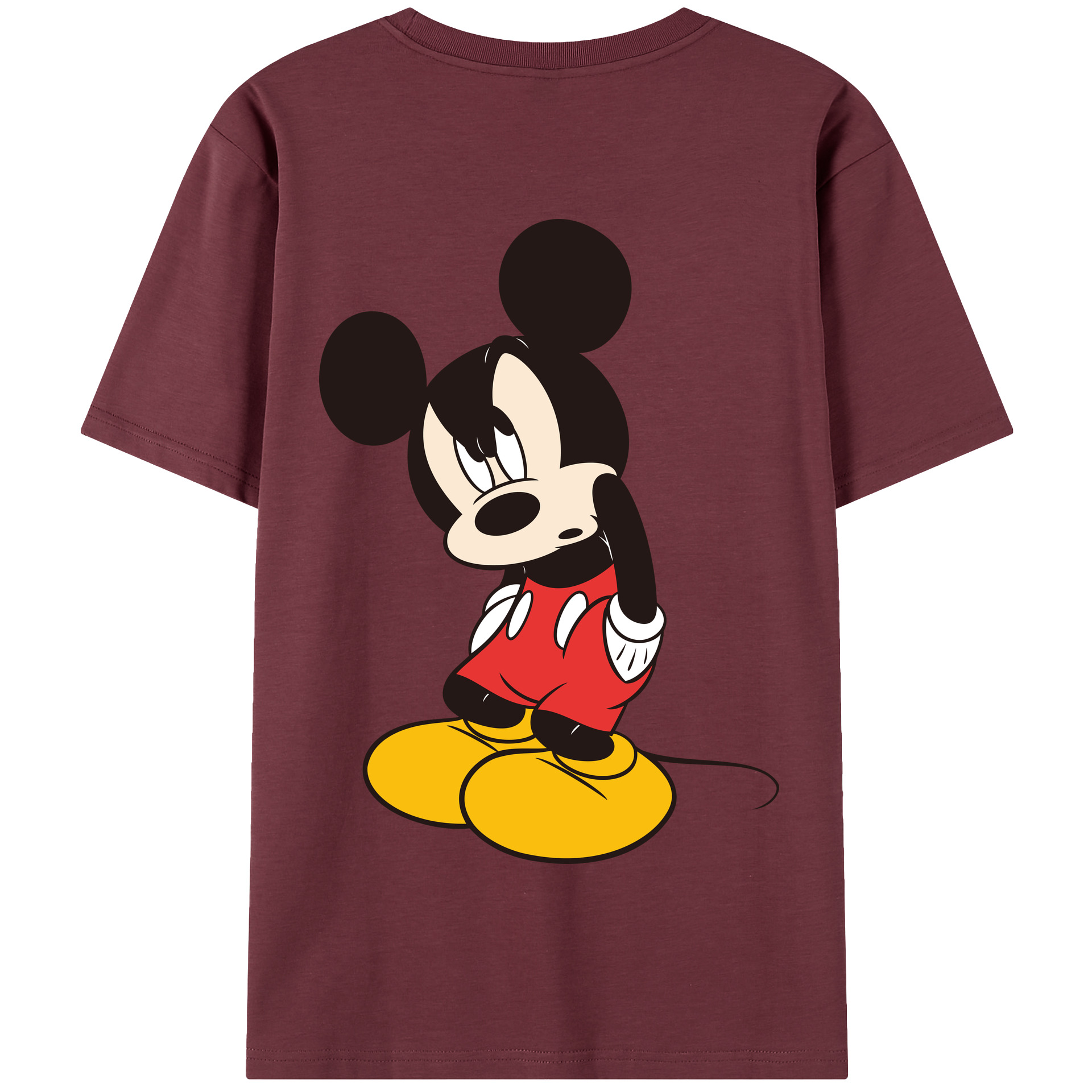 （画像用） ミッキーマウス Mickey Mouse 綿100％半袖Tシャツ（背面プリント）